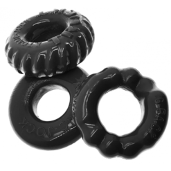 Lot De 3 Cockrings Oxballs BONEMAKER Noirs -Oxballs lot de 3 cockrings oxballs bonemaker noirs 3